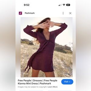 Free People Plum Mini Dress